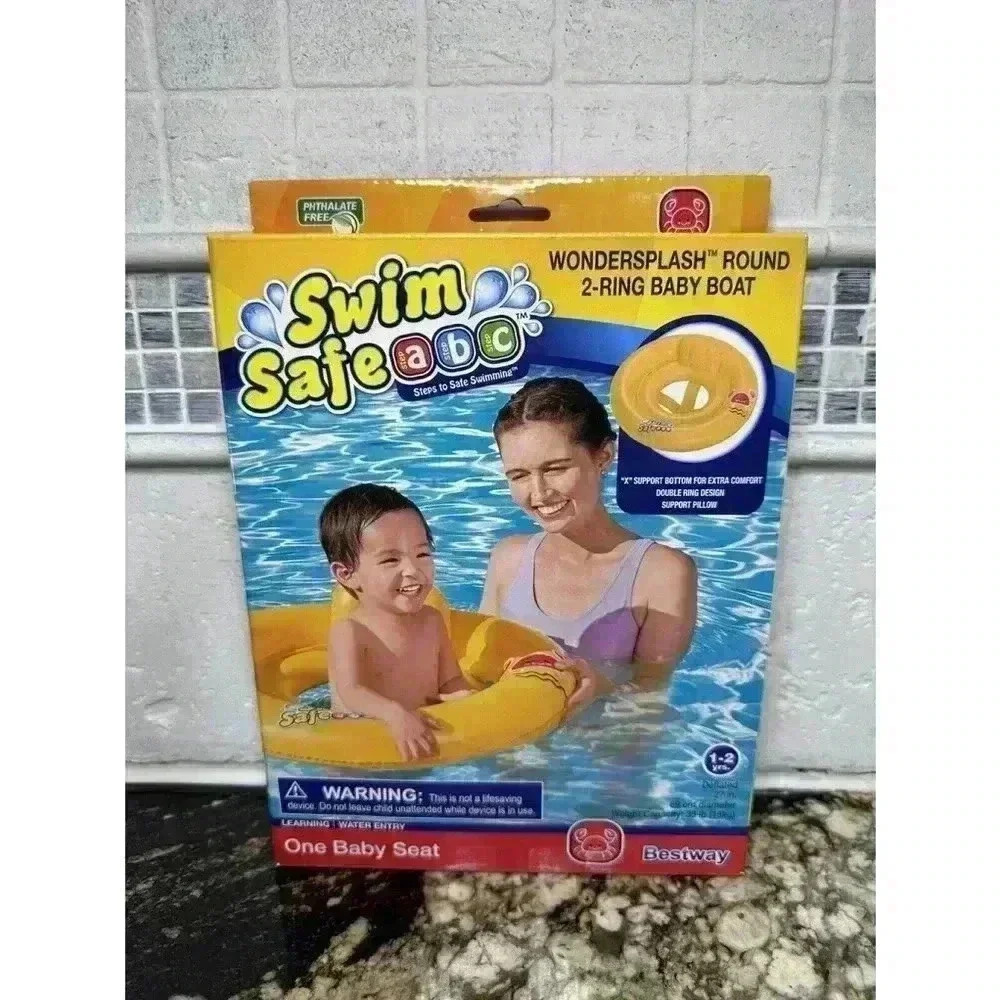NEW!! Bestway H2O GO Baby Ring With Sun Yellow Pool Float For Kids Swim 1-2yrs!